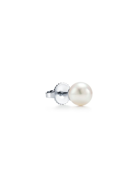 Tiffany & Co. Parel oorbellen van 18 karaat witgoud, 6-6.5 mm 41229 - voorkant 4 undefined