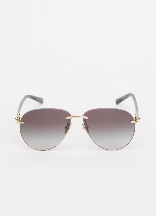 Tiffany & Co. Piloten zonnebril TF3124 - detail goud