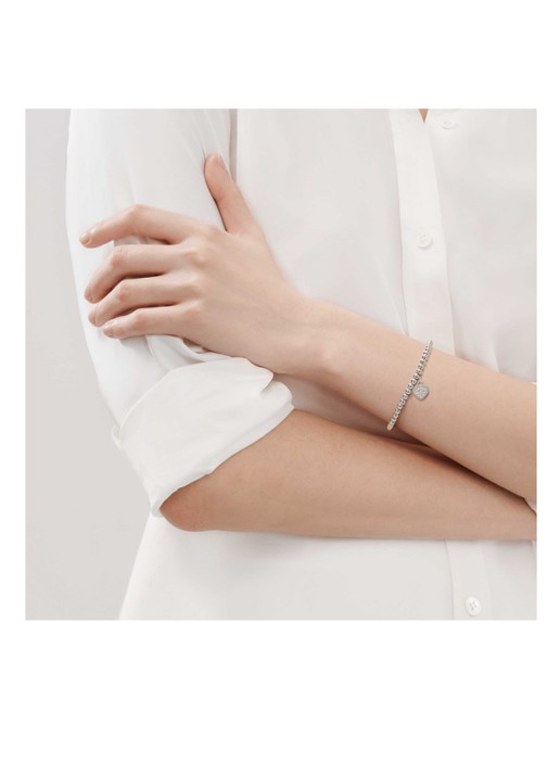 Tiffany & Co. Pink Mini Heart kralenarmband van sterling zilver met diamant, 4 mm 18481 - detail 3 undefined