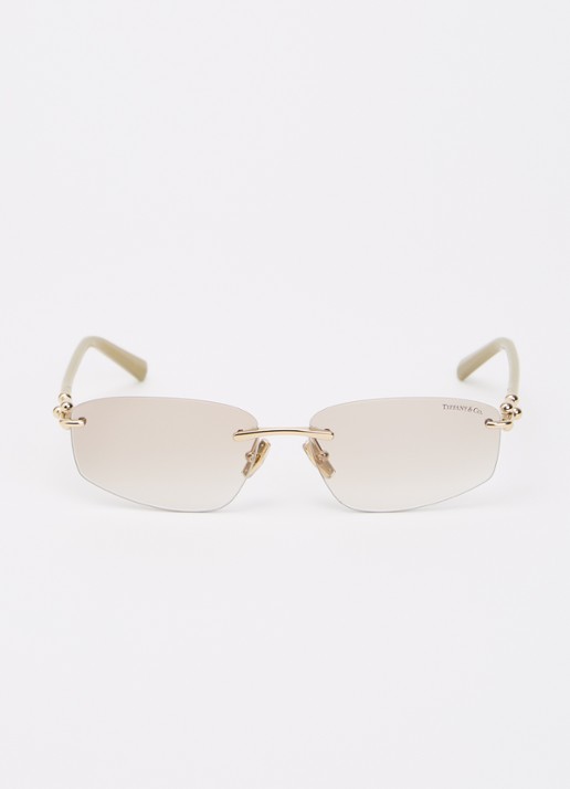 Tiffany & Co. Retro zonnebril TF3114 - detail 2 goud