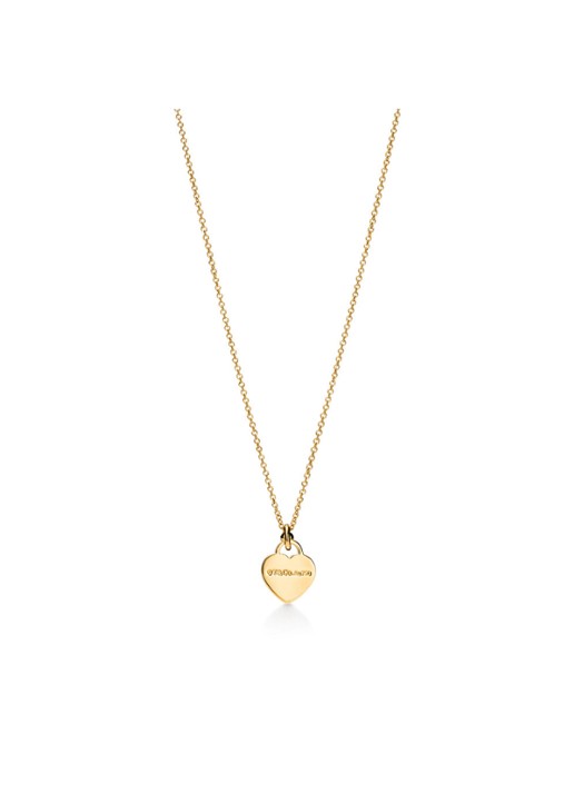 Tiffany & Co. Return to Tiffany™ Mini Heart Tag ketting van 18 karaat geelgoud met diamant 84380 - voorkant 2 undefined