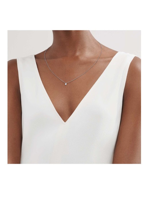Tiffany & Co. Solitaire ketting van platina met diamant 53963 - detail undefined