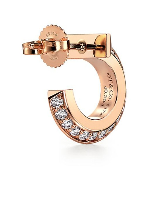Tiffany & Co. T1 oorbellen van 18 karaat roségoud met diamant 28693 - detail undefined