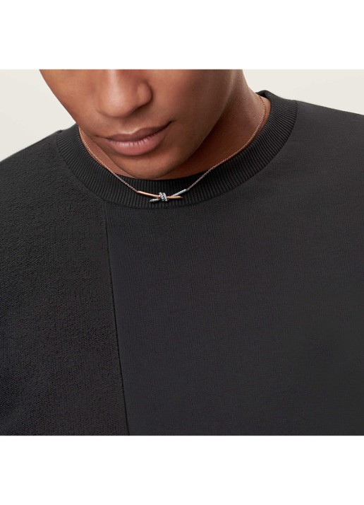Tiffany & Co. Tiffany Knot ketting  van 18 karaat roségoud met diamant 86025 - detail undefined