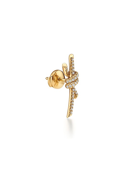 Tiffany & Co. Tiffany Knot oorstekersvan 18 karaat geelgoud met diamant 85818 - voorkant 2 undefined