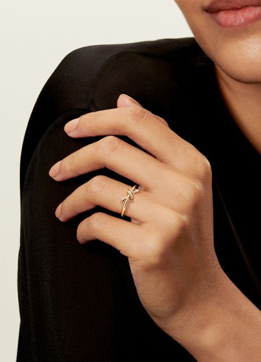 Tiffany & Co. Tiffany Knot ring van 18 karaat geelgoud met diamant 6692 - detail 3 undefined