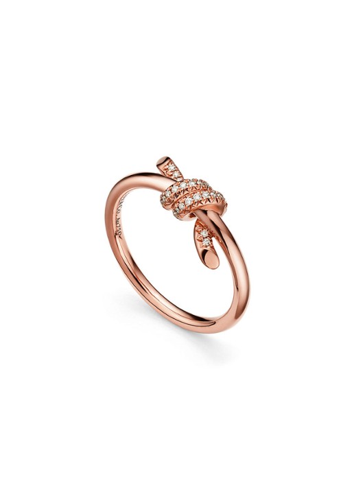 Tiffany & Co. Tiffany Knot ring van 18 karaat roségoud met diamant 10987 - voorkant 6 undefined