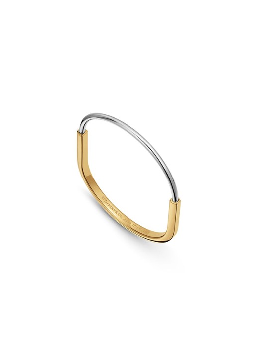 Tiffany & Co. Tiffany Lock bangle van 18 karaat wit- en geelgoud 82984 - detail 3 undefined
