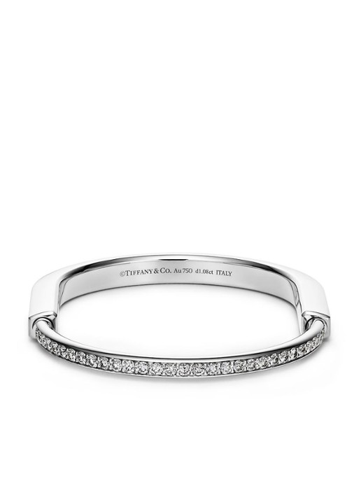 Tiffany & Co. Tiffany Lock bangle van 18 karaat witgoud met diamant 57708 - detail 7 undefined