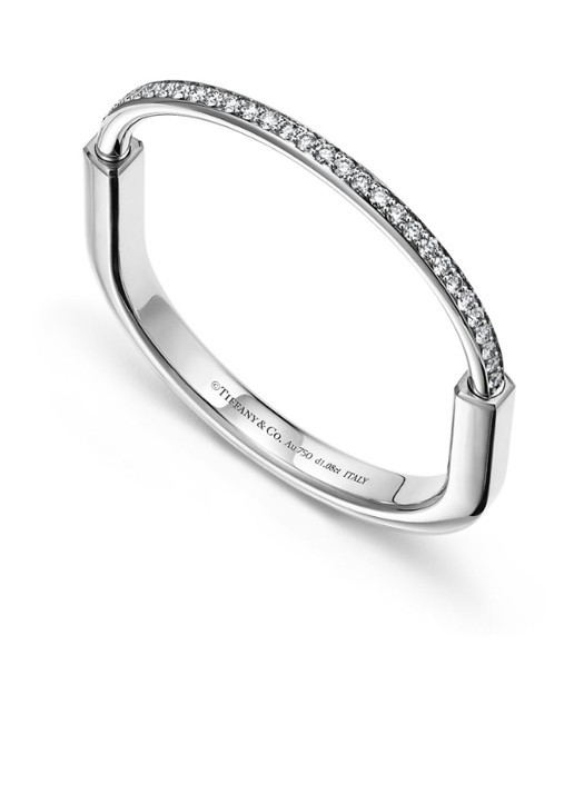 Tiffany & Co. Tiffany Lock bangle van 18 karaat witgoud met diamant 57708 - voorkant 3 undefined