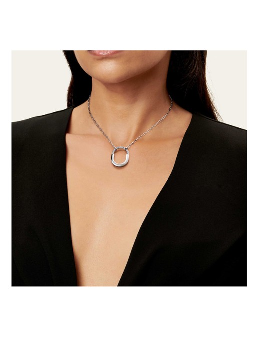 Tiffany & Co. Tiffany Lock medium hanger van 18 karaat witgoud met diamanten 77290 - achterkant 4 undefined