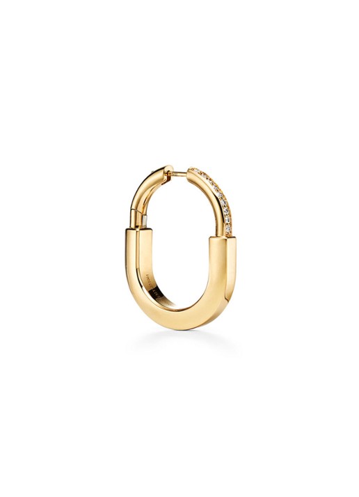 Tiffany & Co. Tiffany Lock oorringen van 18 karaat geelgoud met diamanten, Medium 77295 - voorkant 5 undefined