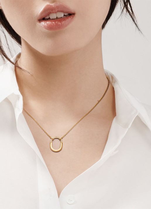 Tiffany & Co. Tiffany Lock Small ketting van 18 karaat geelgoud met diamant 82993 - detail 2 undefined