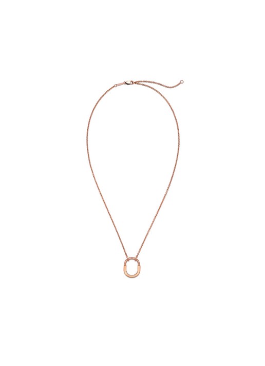 Tiffany & Co. Tiffany Lock Small ketting van 18 karaat roségoud met diamant 82990 - detail undefined