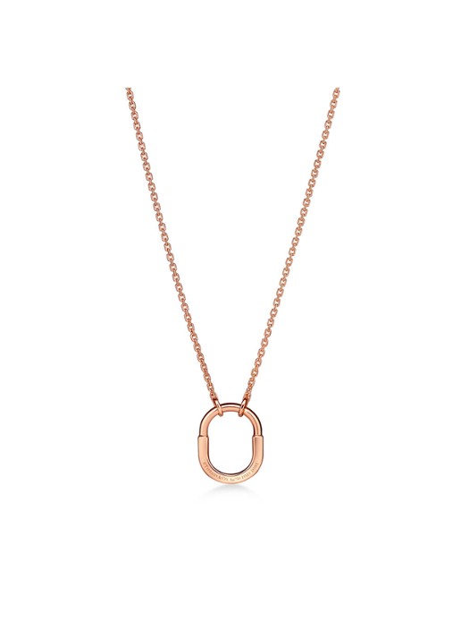 Tiffany & Co. Tiffany Lock Small ketting van 18 karaat roségoud met diamant 82990 - voorkant 7 undefined