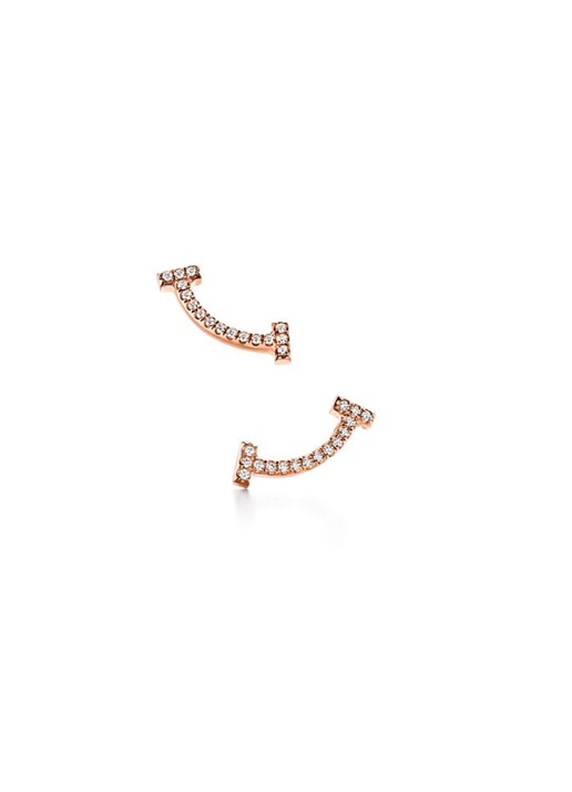 Tiffany & Co. Tiffany T Smile oorstekers  van 18 karaat roségoud met diamant 74012