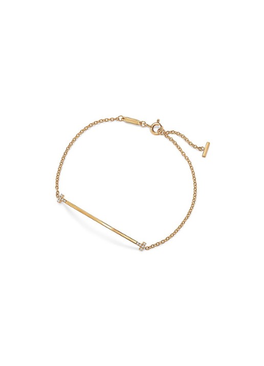 Tiffany & Co. Tiffany T Smile Small armband van 18 karaat geelgoud met diamant 85434