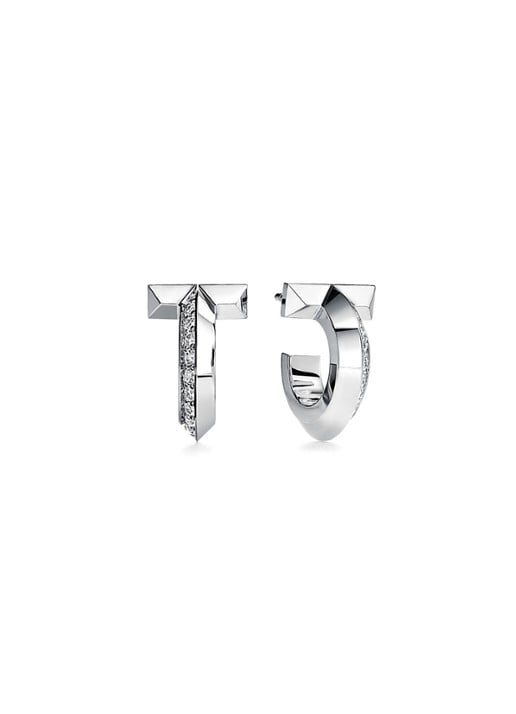 Tiffany & Co. Tiffany T T1 oorringen van 18 karaat witgoud met diamant 28956