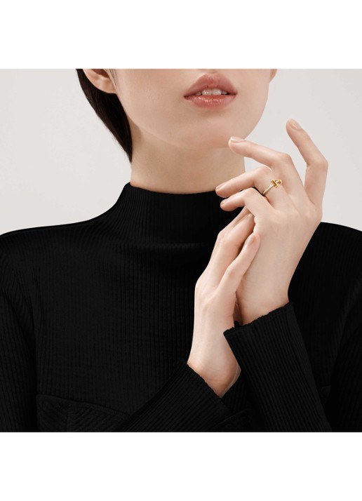 Tiffany & Co. Tiffany T T1 ring van 18 karaat geelgoud met diamant 67939 - achterkant undefined
