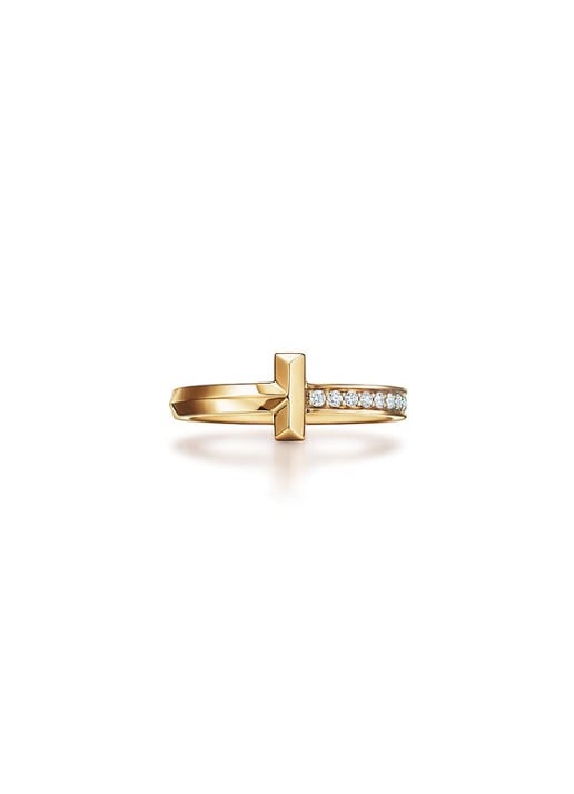 Tiffany & Co. Tiffany T T1 ring van 18 karaat geelgoud met diamant 67939