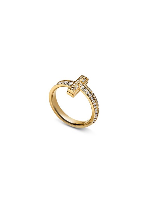 Tiffany & Co. Tiffany T T1 ring van 18 karaat geelgoud met diamant 80886 - voorkant 6 undefined