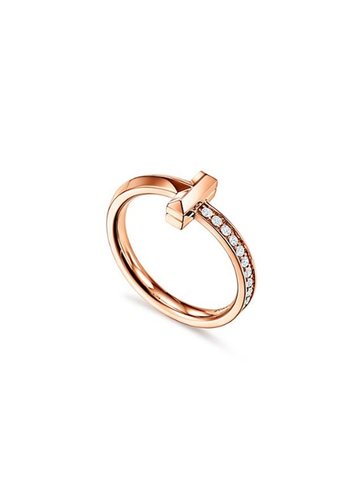 Tiffany & Co. Tiffany T T1 ring van 18 karaat roségoud met diamant 67940 - voorkant 2 undefined