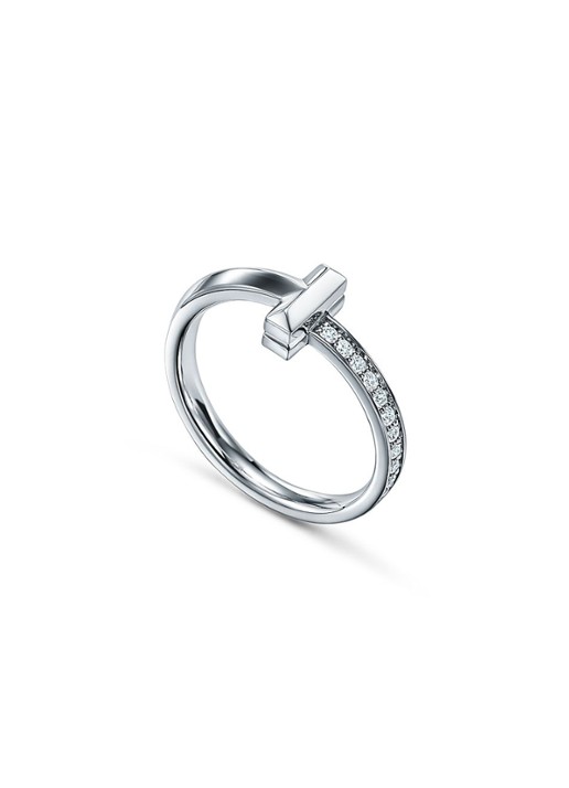 Tiffany & Co. Tiffany T T1 ring van 18 karaat witgoud met diamant 67943 - voorkant 6 undefined
