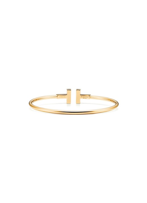 Tiffany & Co. Tiffany T Wire bangle van 18 karaat geelgoud met diamant en parelmoer 75653 - detail 4 undefined