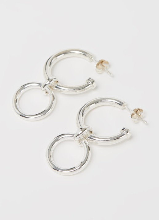 Tilly Sveaas Medium Eternity oorringen van zilver - voorkant 2 zilver