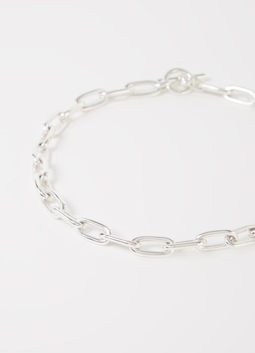 Tilly Sveaas Small Oval Chain ketting van zilver - detail 2 zilver