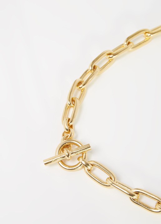 Tilly Sveaas Small Oval schakelketting verguld - detail goud