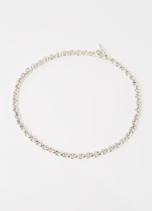 Tilly Sveaas Small Rolo Link schakelketting van zilver - voorkant 2 zilver