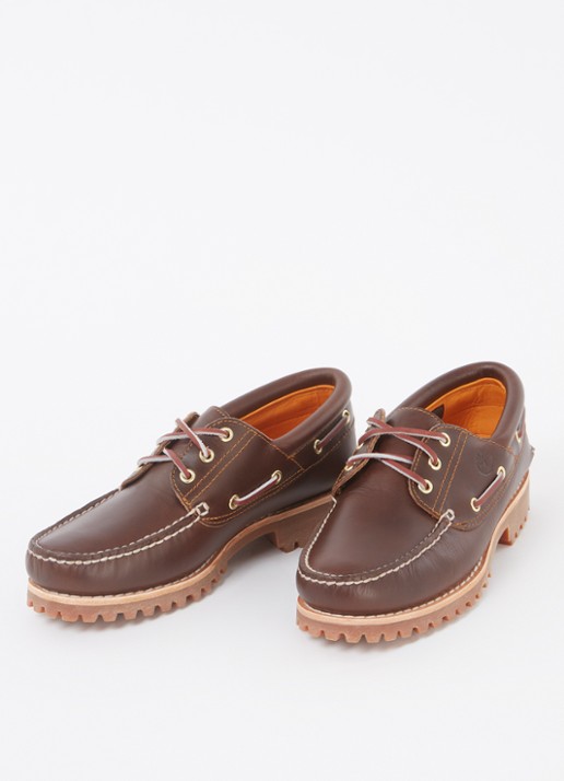 Timberland Authentic 3 Eye Classic bootschoen van leer - detail 2 bruin