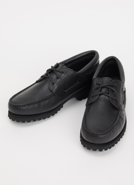 Timberland Authentic bootschoen van leer - detail zwart