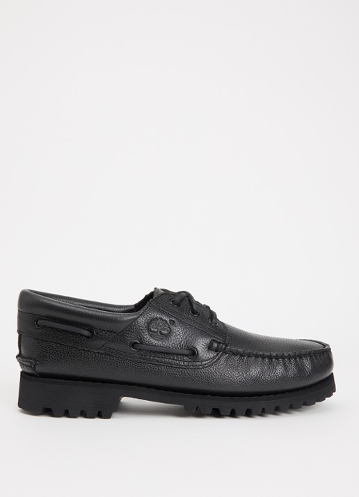 Timberland Authentic bootschoen van leer - voorkant 4 zwart