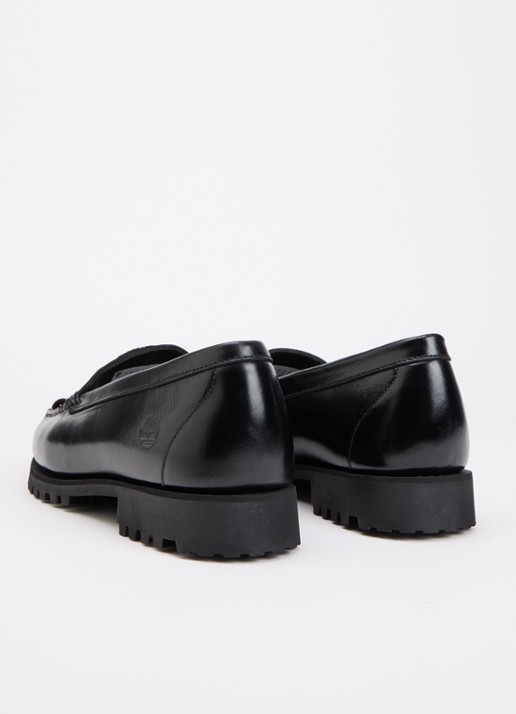 Timberland  Authentic loafer van lakleer met franjes - achterkant 5 zwart