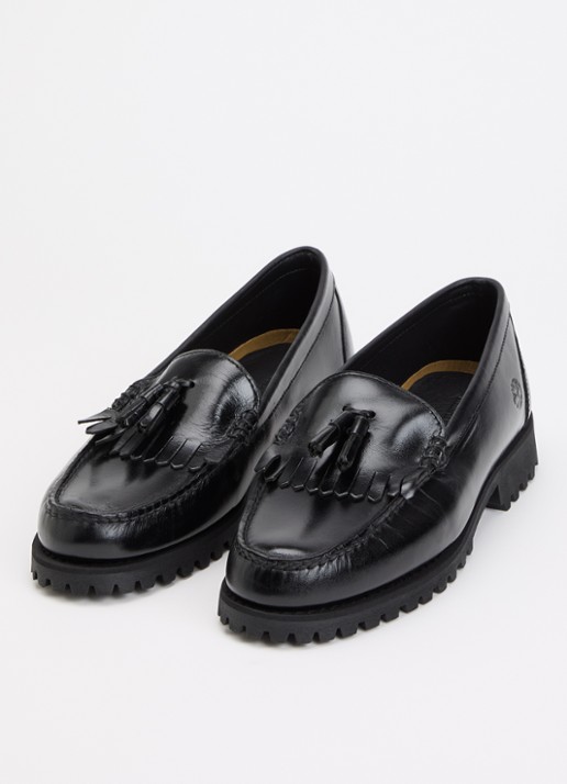 Timberland  Authentic loafer van lakleer met franjes - detail 2 zwart