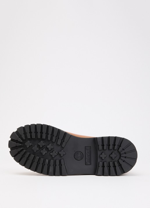 Timberland Biker boot van leer met logo - detail 4 roestbruin