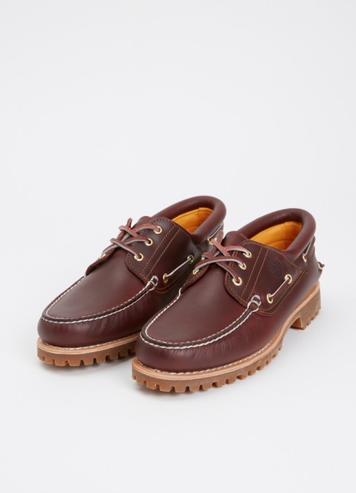 Timberland Bootschoen van leer - detail 3 kastanjebruin