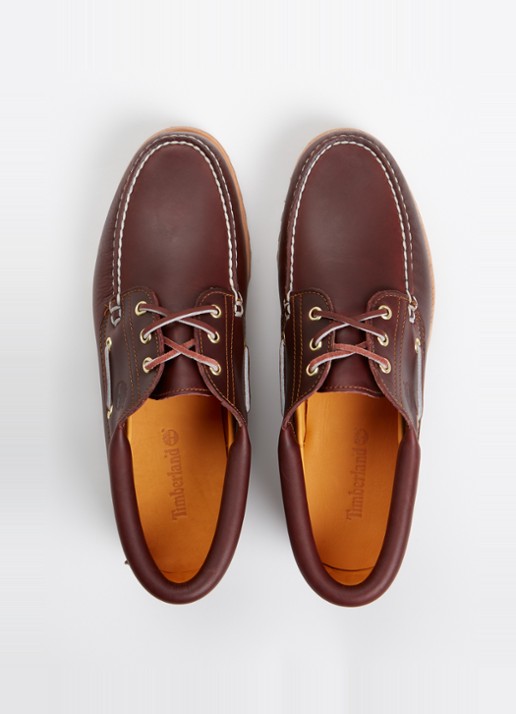 Timberland Bootschoen van leer - detail 4 kastanjebruin