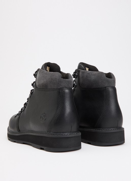 Timberland Britton Mills veterschoen van leer met details van suède - achterkant 3 zwart
