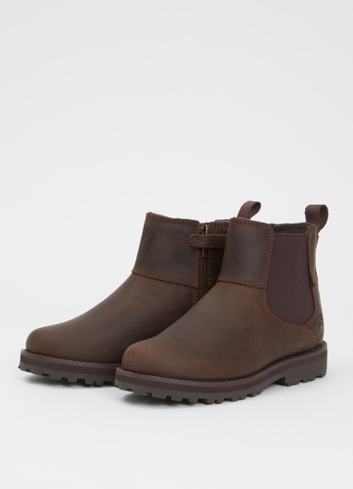 Timberland Courma chelsea boot van leer - voorkant 6 donkerbruin