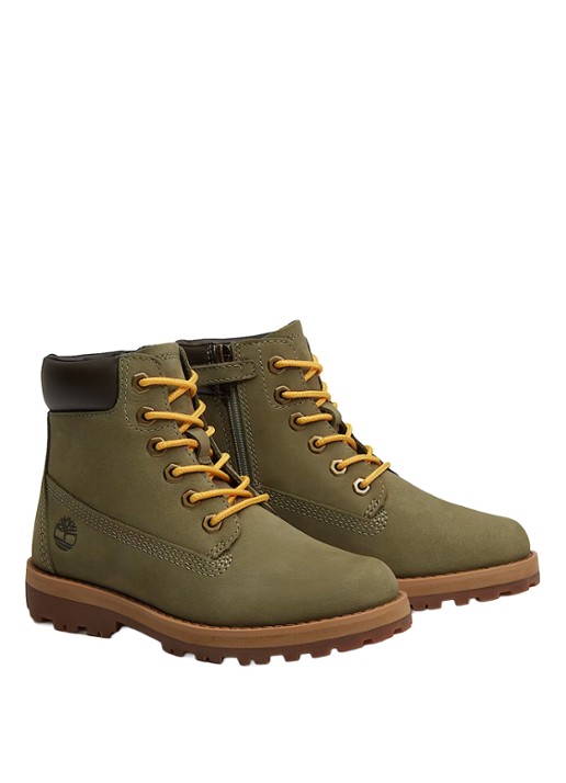 Timberland Courma Kid veterboot van leer - voorkant 2 groen