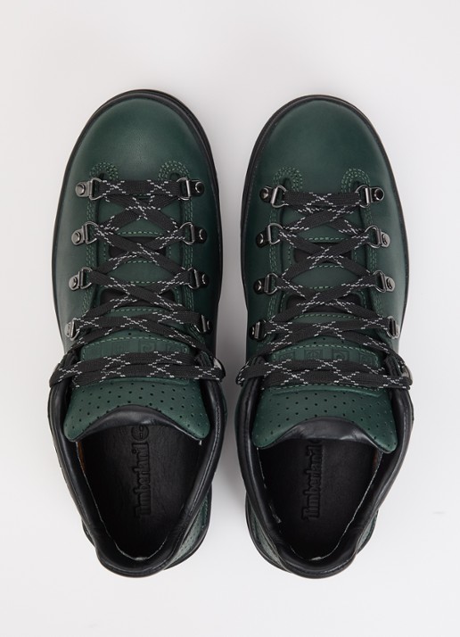 Timberland Low Lace GTX veterschoen van leer - detail 3 donkergroen