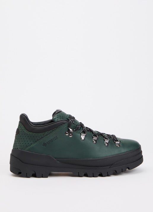 Timberland Low Lace GTX veterschoen van leer - voorkant 5 donkergroen