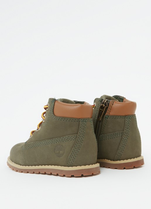 Timberland Pokey Pine veterboot van nubuck - achterkant 4 groen