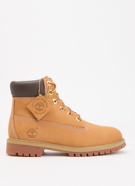 Timberland Veterboot van leer met logo - voorkant 3 camel