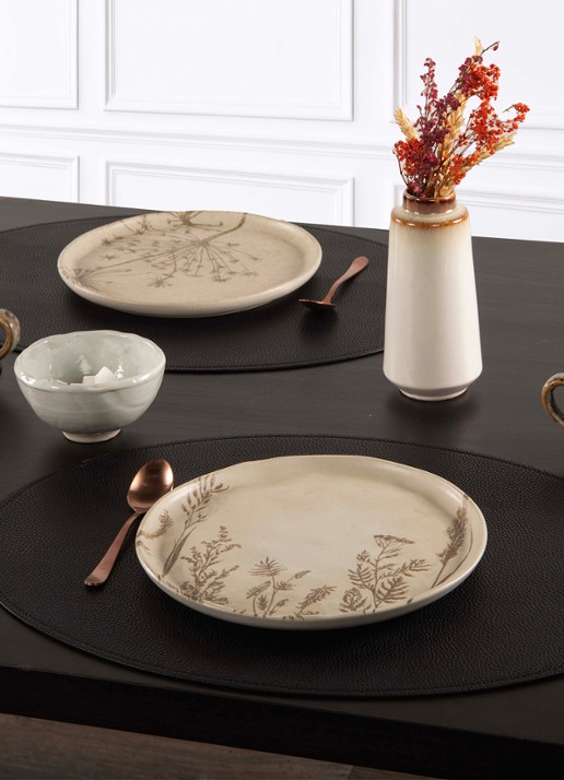 Tiseco Trudo placemat 33 x 45 cm - voorkant 2 zwart