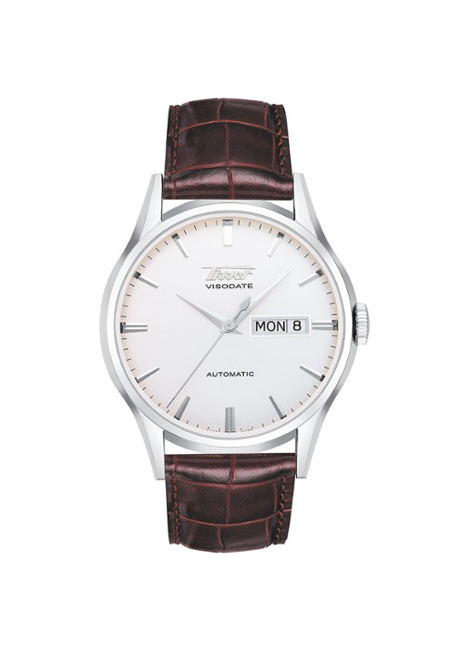 Tissot Horloge Heritage Visodate T0194301603101 - voorkant donkerbruin