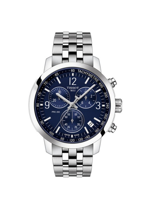 Tissot PRC200 horloge T1144171104700 - voorkant zilver